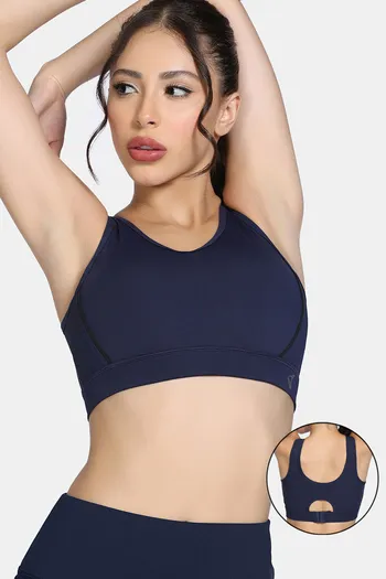 Buy Zelocity  Medium Impact Quick Dry Sports Bra - Naval Academy
